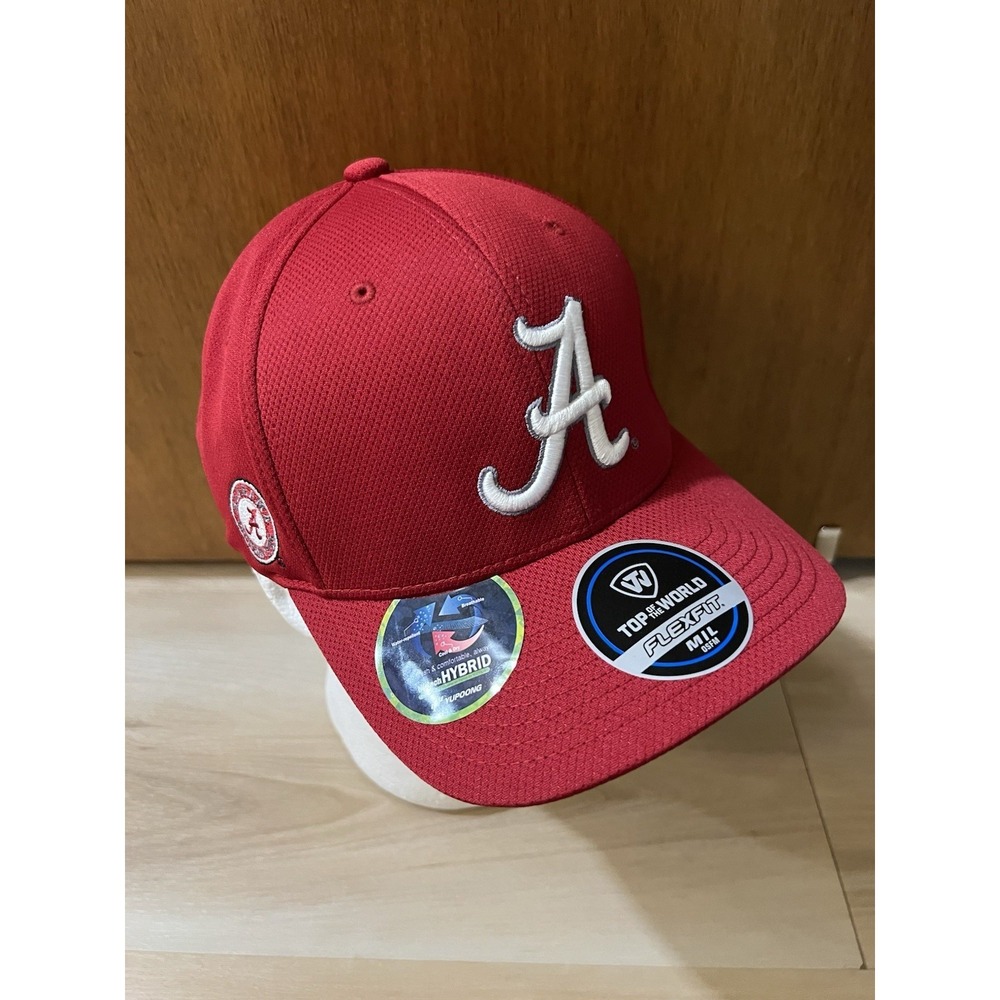 Alabama Crimson Tide Hat Flex Fit M/L Stretch Cap Top Of The World Roll Tide